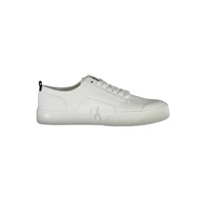 Calvin Klein White Cotton Men Trainer