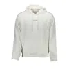 Calvin Klein Elegant White Hooded Sweatshirt With Logo Print