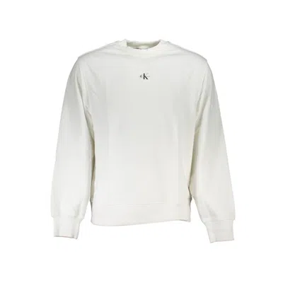CALVIN KLEIN WHITE COTTON MEN SWEATER