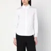 Calvin Klein Cotton Shirt With Collared Neck And Cuffed Sleeves In White
