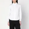 Calvin Klein Cotton Shirt With Collared Neck And Cuffed Sleeves In White