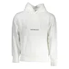 Calvin Klein Chic White Fleece Hooded Sweatshirt In White
