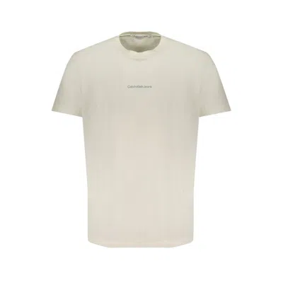 Calvin Klein White Cotton T-shirt In Neutral