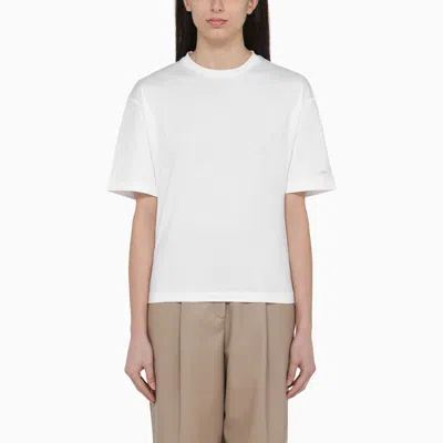 Calvin Klein White Cotton T Shirt With Back Detail