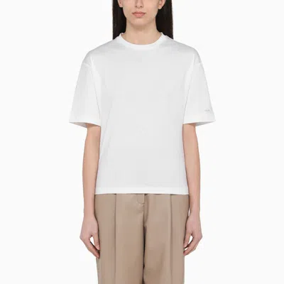 Calvin Klein White Cotton T-shirt With Back Detail