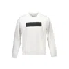 Calvin Klein Elegant White Cotton Blend Sweater In White