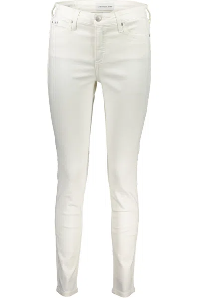 Calvin Klein White Cotton Women Jeans