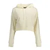 Calvin Klein Chic White Hooded Sweatshirt With Central Pocket In White