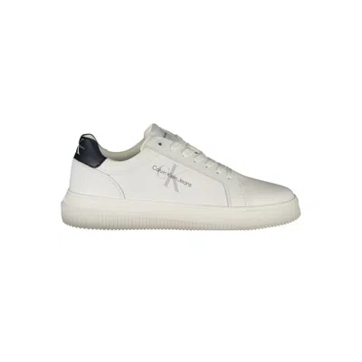 CALVIN KLEIN WHITE LEATHER MEN SNEAKER