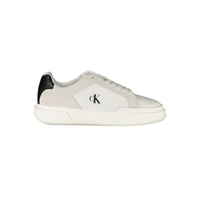 Calvin Klein White Leather Men Sneaker In Multi