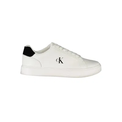 Calvin Klein White Leather Men Sneaker In Multi