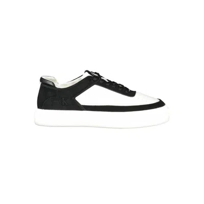 Calvin Klein White Leather Men Sneaker In Multi