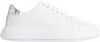 Calvin Klein Chic White Lace-up Sneakers With Logo Detail In White