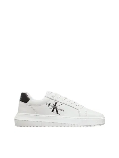 Calvin Klein White Leather Sneakers With Chunky Outsole
