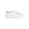 Calvin Klein Chic White Lace-up Sneakers With Logo Detail In White