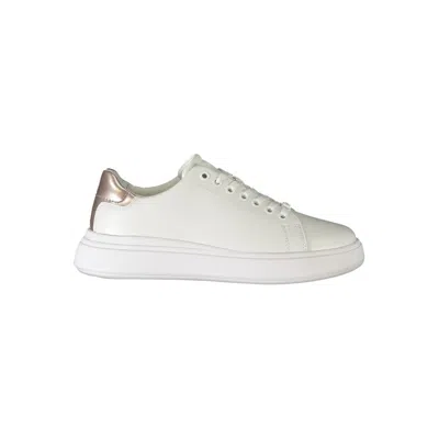 Calvin Klein White Leather Women Women's Sneaker In Black