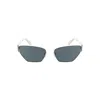 Calvin Klein White Metal Women Sunglass In Blue