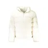Calvin Klein White Polyamide Men's Men's Jacket In Neutral