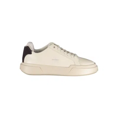 Calvin Klein White Polyester Athletic Sneakers In Neutral