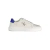 Calvin Klein Logo-print Leather Sneakers In White