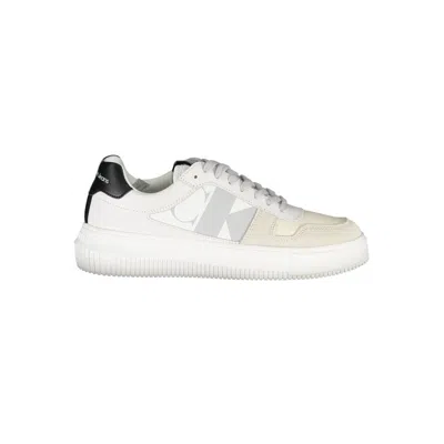 CALVIN KLEIN WHITE POLYESTER SNEAKER