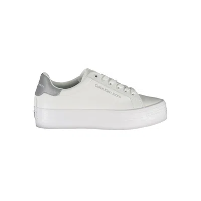 CALVIN KLEIN WHITE POLYESTER SNEAKER