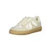 Calvin Klein White Polyester Sneaker In Neutral