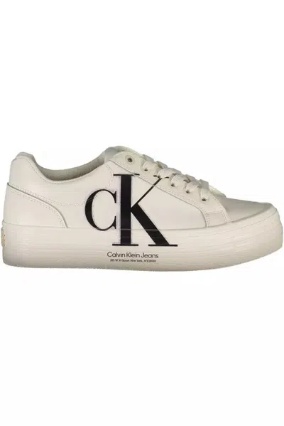 Calvin Klein White Polyester Trainer