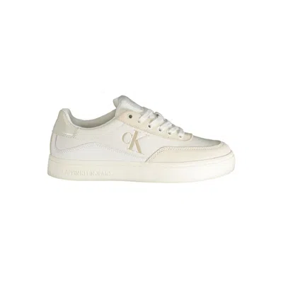Calvin Klein Monogram-detail Sneakers In White