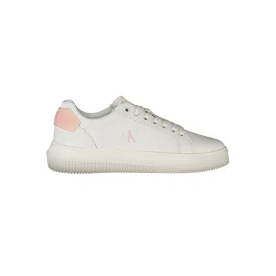 Calvin Klein White Polyurethane Women Sneaker In Multi