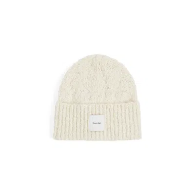 Calvin Klein White Recycled Polyester Hat