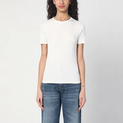 Calvin Klein White Ribbed T-shirt
