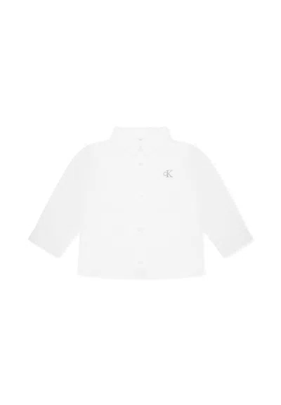 Calvin Klein White Shirt For Baby Boy With Logo