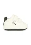 Calvin Klein White Sneakers For Baby Boy With Logo In White