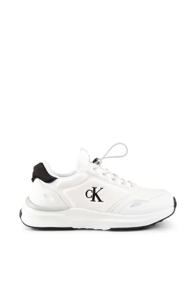 Calvin Klein White Sneakers For Kids With Logo