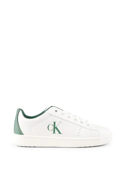 Calvin Klein White Sneakers For Kids With Logo