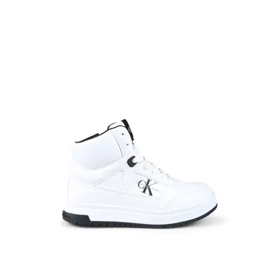 Calvin Klein White Sneakers For Kids With Logo