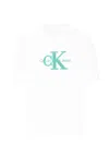 Calvin Klein Logo-embroidered T-shirt In White
