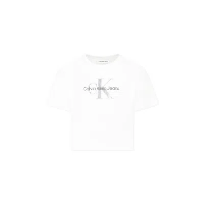 Calvin Klein Kids' White T-shirt For Girl With Logo