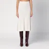 Calvin Klein White Wool Ribbed Skirt