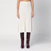 Calvin Klein White Wool Ribbed Skirt