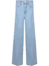 Calvin Klein High-waisted Jeans With Wide Leg In Blue