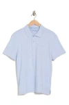 Calvin Klein Wide Jacquard Polo In Dusty Blue