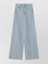 Calvin Klein Logo Patch Wide-leg Jeans In Blue