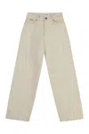 Calvin Klein Wide-leg Jeans In Beige