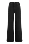 Calvin Klein High-rise Wide-leg Jeans In Black