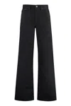 Calvin Klein High-rise Wide-leg Jeans In Black