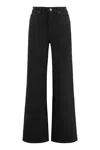Calvin Klein High-rise Wide-leg Jeans In Black