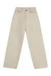 Calvin Klein Wide-leg Jeans In Ecru