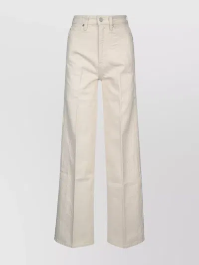 CALVIN KLEIN WIDE LEG TROUSERS WITH BELT LOOPS AND POCKETS